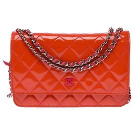 CHANEL Wallet on Chain Bag in Orange Leather - 103541 Orange