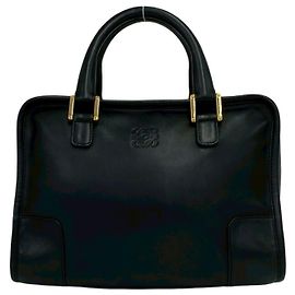 Loewe Vintage Amazona 28 Lederhandtasche Schwarz
