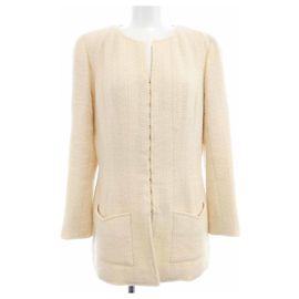 Giacca Chanel senza collo Beige