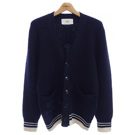AMI Wollstrickjacke Blau Marineblau