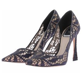 Dior Décolleté in pizzo nero Nero