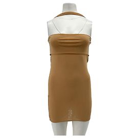 Autre Marque KHY Trägerloses Kleid Nude Beige