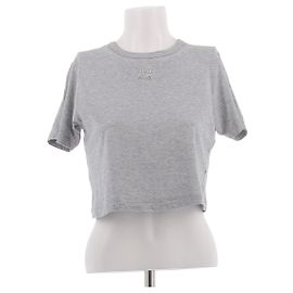 Top corto Gucci G logo gris de algodón Gris