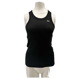 Lacoste Regata canelada preta Preto