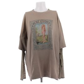 Acne Studios T-Shirt Braun Baumwolle Braun