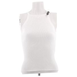 Courreges White Viscose Tank Top White