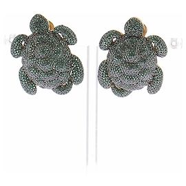 Autre Marque Orecchini a clip tartarughe Verde