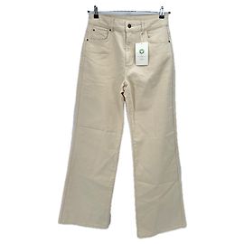 SéZane weite Jeans beige Baumwolle Beige