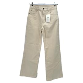 Vaqueros anchos beige SéZane de algodón Beige
