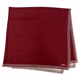 Hermès Sciarpa in cashmere Carre Geant Hermes Bordò Bianco sporco