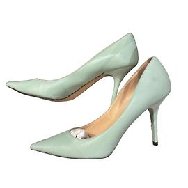 Jimmy Choo Escarpins en cuir bleu vert Vert clair Bleu clair