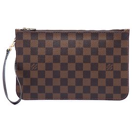 Pochette Louis Vuitton Damier Ebene Marrón Neverfull MM Castaño
