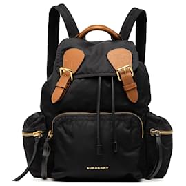 Burberry Black Medium Nylon Runway Backpack Black