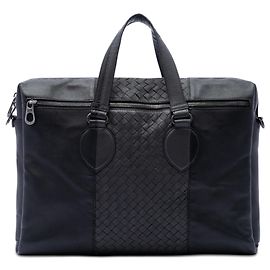 Bottega Veneta Black Bicolor Nappa Intrecciato Briefcase Other