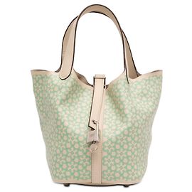 Hermès White Swift Lucky Daisy Picotin Lock 18 Blanc