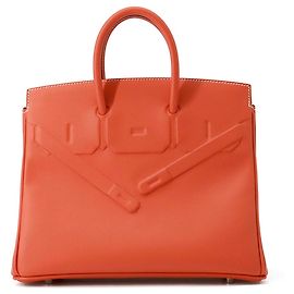 Hermès Orange Swift Birkin Shadow Retourne 25 Rot Orange