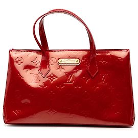 Louis Vuitton Red Monogram Vernis Wilshire PM Rouge