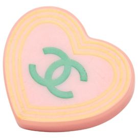 Broche Corazón de Resina CC Rosa Chanel Rosa