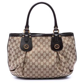 Gucci Beige GG Canvas Scarlett Tote Beige