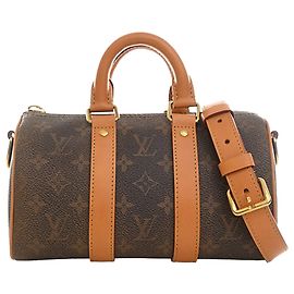 Louis Vuitton Brown Monogram Dust Keepall Bandouliere 25 Marrom