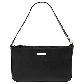 Burberry Black Leather Shoulder Bag Black