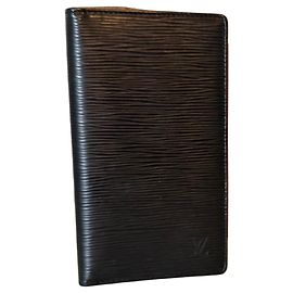 Louis Vuitton Epi Leather Wallet in Black Black