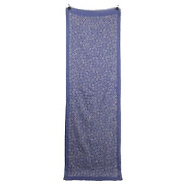Hermès Hermes Chaine d'Ancre Cashmere Silk Stole Brown Blue