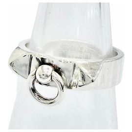 Hermès HERMES Collier de Chien Ring em prata Prata