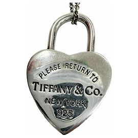 Colar Return to Heart Lock da Tiffany & Co. Prata