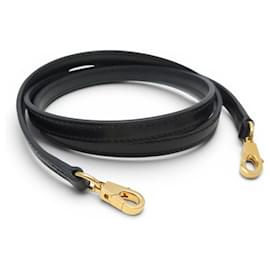 Hermès NEUF ANSE BANDOULIERE HERMES POUR SAC MINI KELLY VEAU LISSE NOIR SHOULDER STRAP Noir