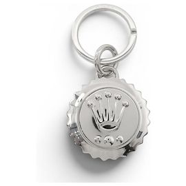 NOVO CHAVEIRO ROLEX LOGO COROA AÇO PALÁDIO SILVERED CROWN KEY RING Prata