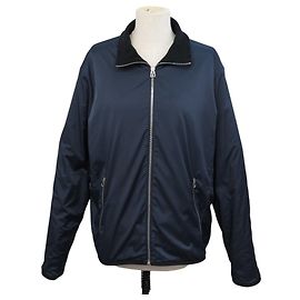 Hermès NEW HERMES JACKET BLOUSON XXL 50 FLEECE NAVY BLUE NEW BLUE JACKET VEST Navy blue