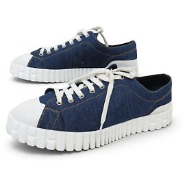 Hermès HERMES CROSS SNEAKER H221873Z 44 BLAUE DENIM-CANVAS-SCHUHE Blau