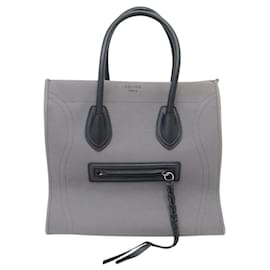 Céline CELINE LUGGAGE PHANTOM MEDIUM HANDTASCHE GRAUER CANVAS UND SCHWARZES LEDER TOTE BAG Andere