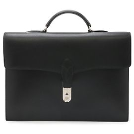 Hermès Hermes Teril Leather Briefcase Black Black