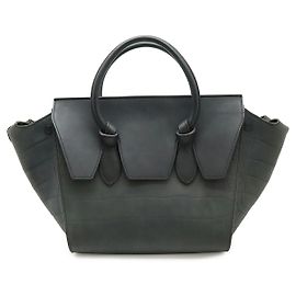 Céline Celine Leather Tie Tote Bag Black Black