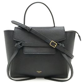 Céline Sac à main 2WAY Nano Celine en cuir Noir