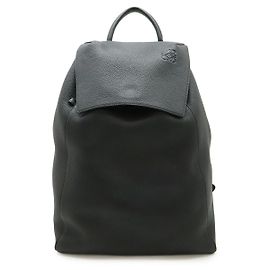 Mochila de couro Loewe com cordão preto Preto