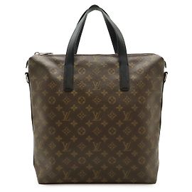 Borsa Tote Louis Vuitton Monogram Macassar Kitan Marrone
