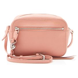 Bolsa de câmera Alexander McQueen em couro com estampa de caveira Rosa