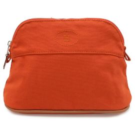 Hermès Hermes Bolide Pouch 20 Canvas Leather Red