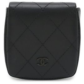 Monedero de cuero Chanel Coco Mark Negro