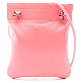 Hermès Bolsa de ombro Aline Mini em couro Hermes Rosa