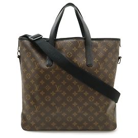 Bolsa Tote Davis em Canvas Monogram e Couro Louis Vuitton Marrom