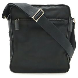 Borsa Messenger in Nylon e Pelle Prada Nero