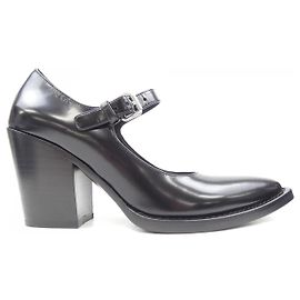 Prada Brushed Leather Pumps Black