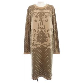 Hermès Robe en mélange de cachemire Hermes Beige
