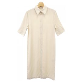 Robe Jil Sander Beige en Tissu Beige