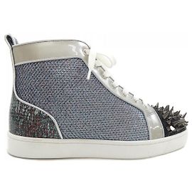 Baskets Christian Louboutin Marron Noir