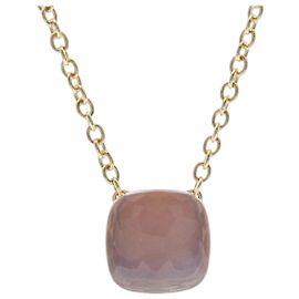 Collana Pomellato Nude Classic Pink Quartz D'oro